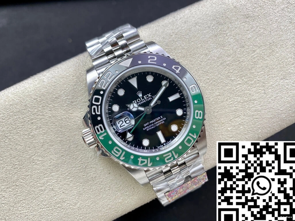 M126720vtnr-0002 GMT Rolex Dial Clean Factory Black II Master 1127